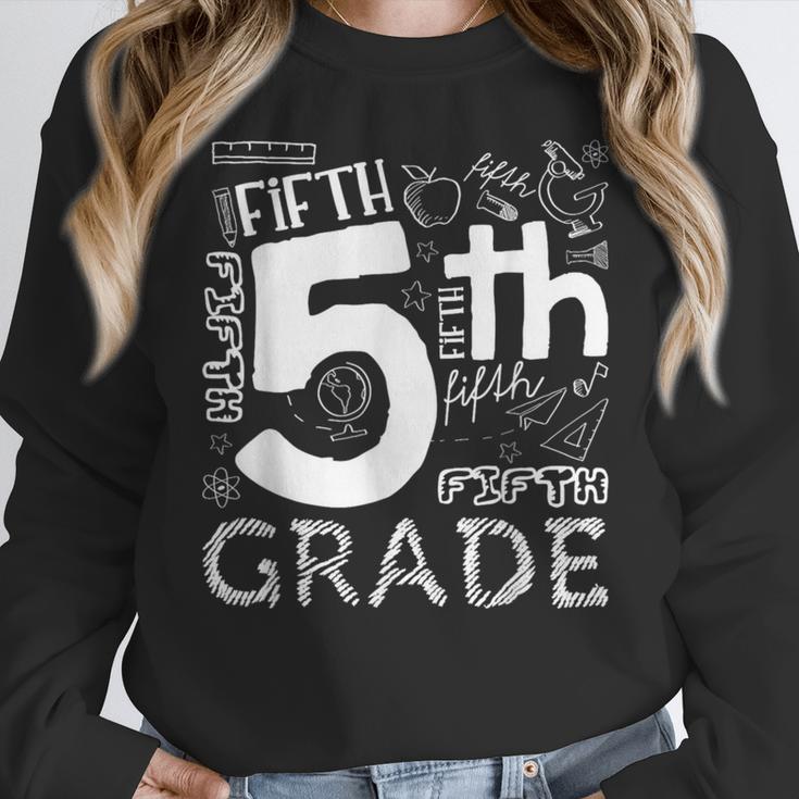Hello 5th Grade Here I Come Teacher Fifth Grade Boys Girls Women Crewneck Sweatshirt, funny design
