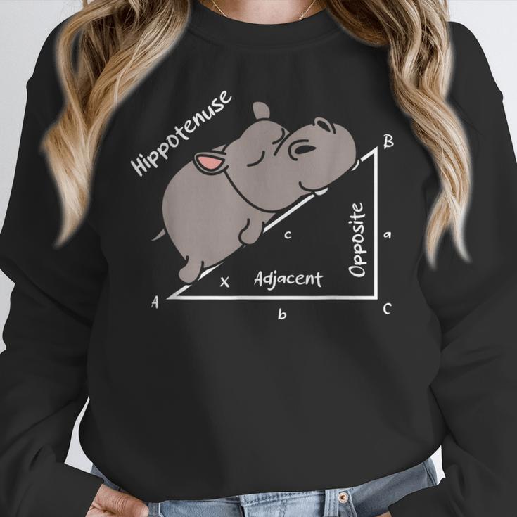 Hippotenuse Hippo Angle Function Hypotenuse Math Teacher Women Crewneck Sweatshirt, funny design Hippotenuse Hippo Angle Function Hypotenuse Math Teacher Women Crewneck Sweatshirt, funny design
