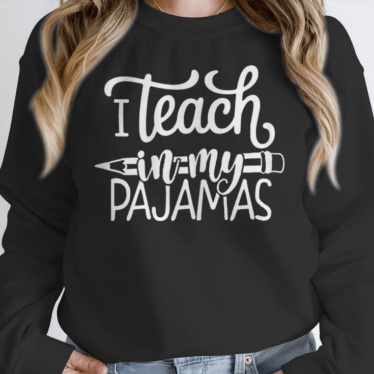 Homeschool Mom Teacher I Teach In My Pajamas For Women Women Crewneck Sweatshirt, funny design Homeschool Mom Teacher I Teach In My Pajamas For Women Women Crewneck Sweatshirt, funny design