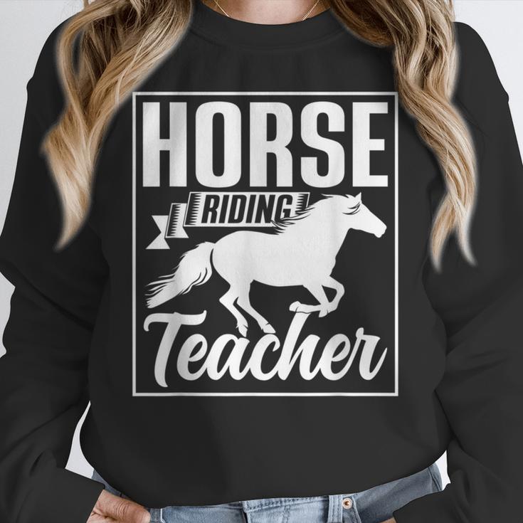 Horse Riding Teacher Rider Lover Equestrian Men Women Kids Women Crewneck Sweatshirt, funny design