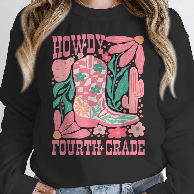 Howdy Fourth Grade Western 4th Grade Teacher Cowboy Cowgirl Women Crewneck Sweatshirt, 4th Grade Teacher Gifts, funny design Howdy Fourth Grade Western 4th Grade Teacher Cowboy Cowgirl Women Crewneck Sweatshirt, 4th Grade Teacher Gifts, funny design