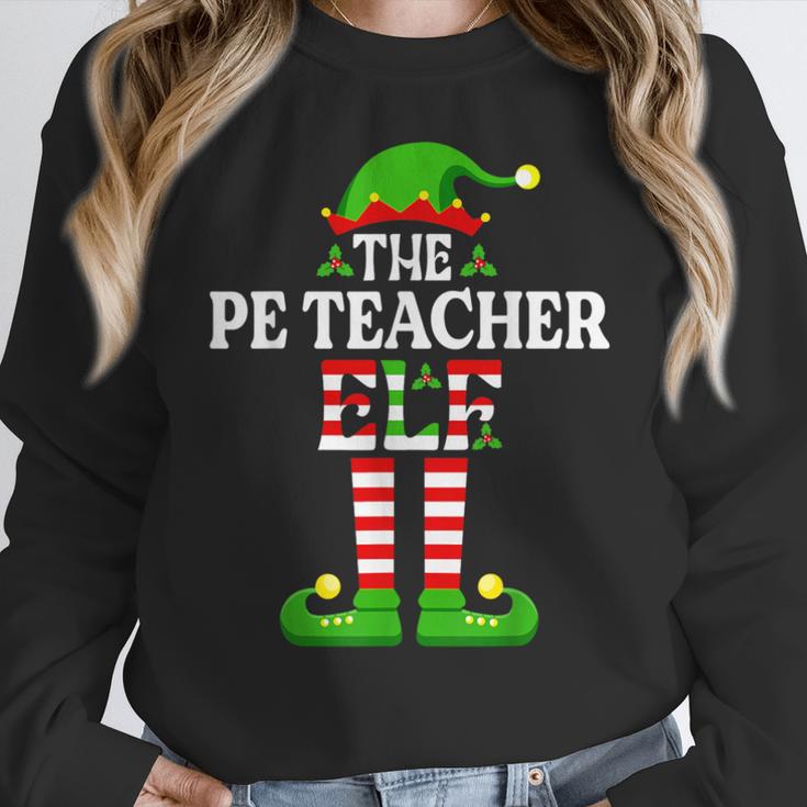 I'm The PE Teacher Elf Christmas Family Matching Women Crewneck Sweatshirt, Pe Teacher Gifts, funny design