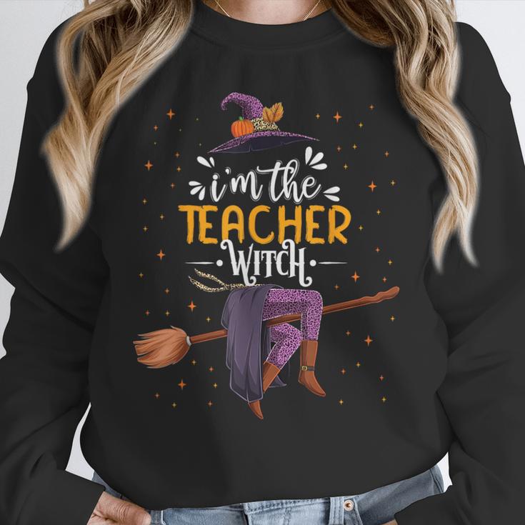 Im The Teacher Witch Halloween Matching Group Costume Women Crewneck Sweatshirt, funny design Im The Teacher Witch Halloween Matching Group Costume Women Crewneck Sweatshirt, funny design