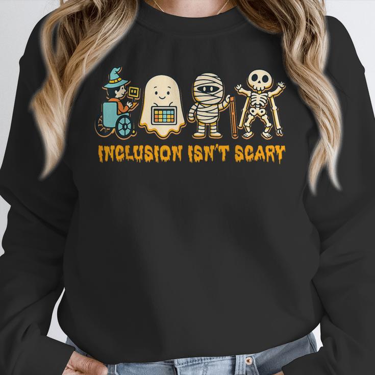 Inclusion Isn't Scary Halloween Sped Teacher Women Men Women Crewneck Sweatshirt, funny design Inclusion Isn't Scary Halloween Sped Teacher Women Men Women Crewneck Sweatshirt, funny design