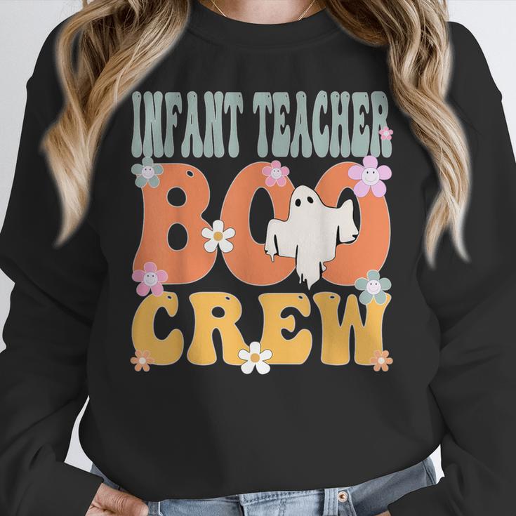 Infant Teacher Boo Crew Ghost Groovy Halloween For Women Women Crewneck Sweatshirt, Groovy Teacher Gifts, funny design Infant Teacher Boo Crew Ghost Groovy Halloween For Women Women Crewneck Sweatshirt, Groovy Teacher Gifts, funny design