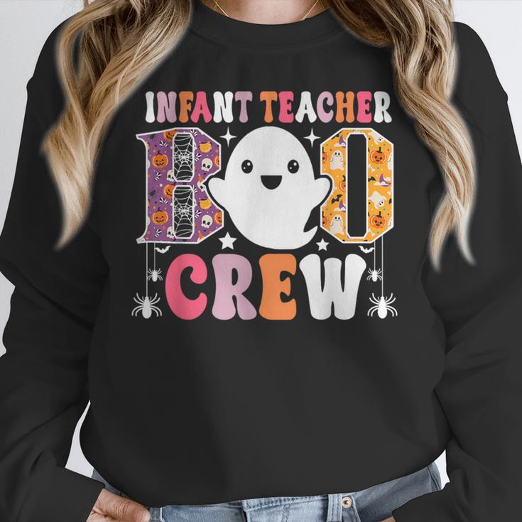 Infant Teacher Boo Crew Halloween Costume Women Crewneck Sweatshirt, funny design