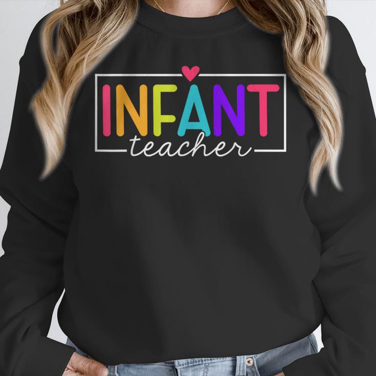 Infant Teacher Daycare Provider Childcare Teacher Women Crewneck Sweatshirt, funny design Infant Teacher Daycare Provider Childcare Teacher Women Crewneck Sweatshirt, funny design