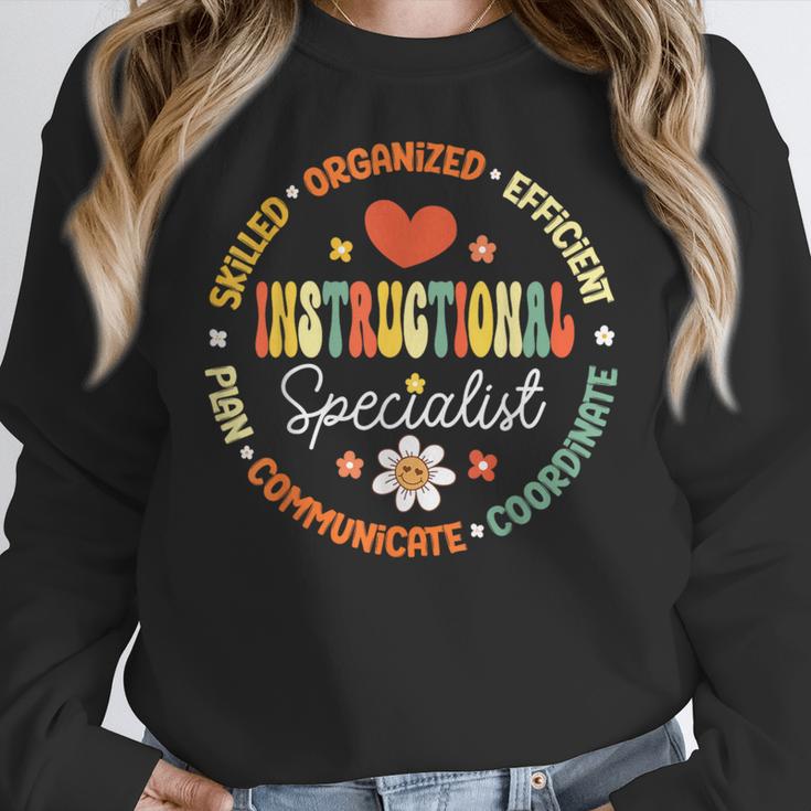 Instructional Specialist School Cute Academic Teacher Women Crewneck Sweatshirt, funny design Instructional Specialist School Cute Academic Teacher Women Crewneck Sweatshirt, funny design
