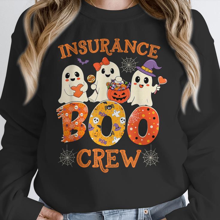 Insurance Boo Crew Halloween Spooky Costume Teacher Women Crewneck Sweatshirt, funny design Insurance Boo Crew Halloween Spooky Costume Teacher Women Crewneck Sweatshirt, funny design