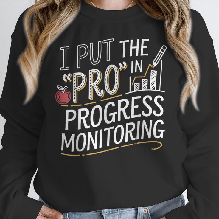 Intervention Teacher Progress Monitoring Intervention Women Crewneck Sweatshirt, funny design Intervention Teacher Progress Monitoring Intervention Women Crewneck Sweatshirt, funny design