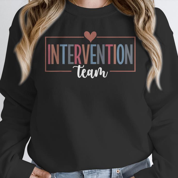 Intervention Team Best Intervention Teacher Squad Women Crewneck Sweatshirt, funny design Intervention Team Best Intervention Teacher Squad Women Crewneck Sweatshirt, funny design