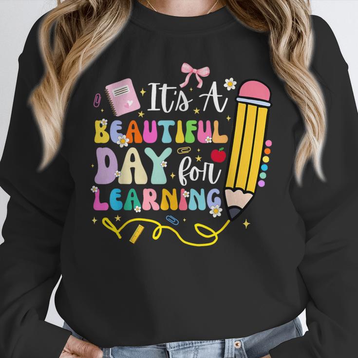 It's Beautiful Day For Learning Teacher Students Girls Boys Women Crewneck Sweatshirt, funny design It's Beautiful Day For Learning Teacher Students Girls Boys Women Crewneck Sweatshirt, funny design