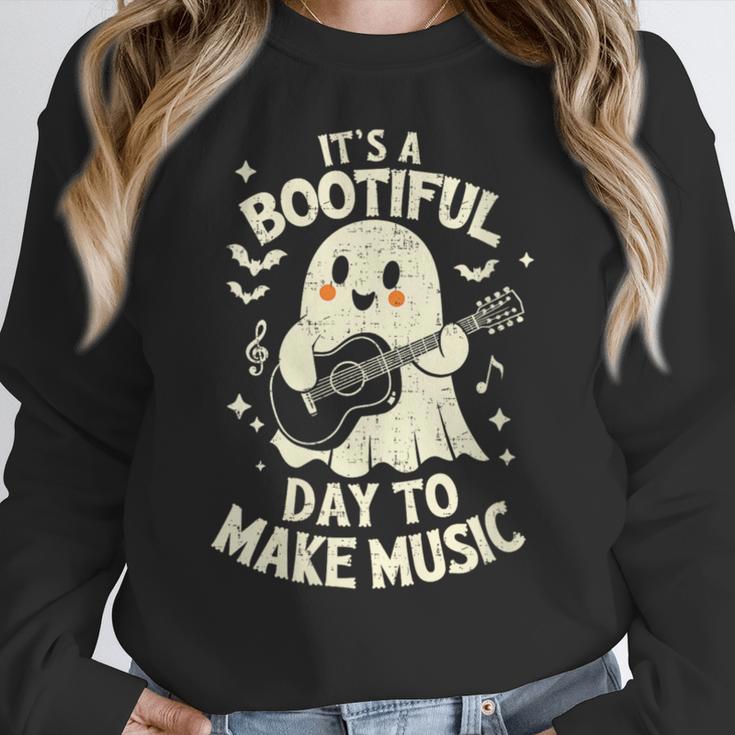 It's A Bootiful Day To Make Music Halloween Music Teacher Women Crewneck Sweatshirt, funny design It's A Bootiful Day To Make Music Halloween Music Teacher Women Crewneck Sweatshirt, funny design