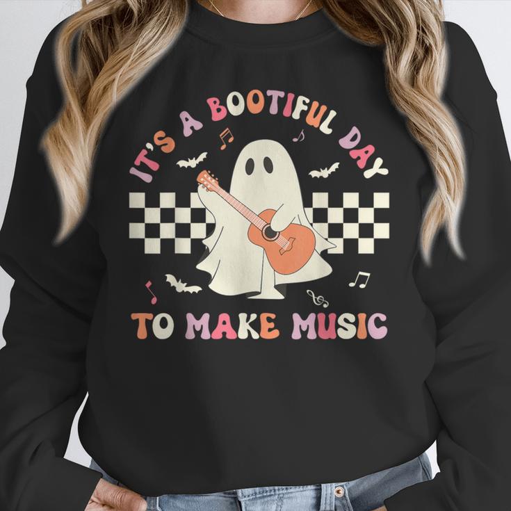 It's A Bootiful Day To Make Music Teacher Musician Halloween For Men Women Kids Women Crewneck Sweatshirt, funny design It's A Bootiful Day To Make Music Teacher Musician Halloween For Men Women Kids Women Crewneck Sweatshirt, funny design
