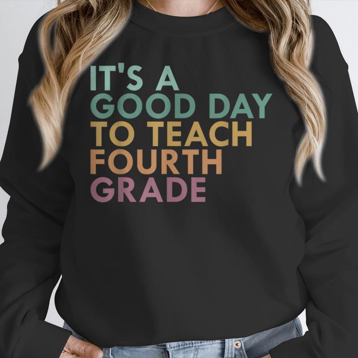 It's A Good Day To Teach Fourth Grade 4th Grade Teacher Women Crewneck Sweatshirt, 4th Grade Teacher Gifts, funny design It's A Good Day To Teach Fourth Grade 4th Grade Teacher Women Crewneck Sweatshirt, 4th Grade Teacher Gifts, funny design