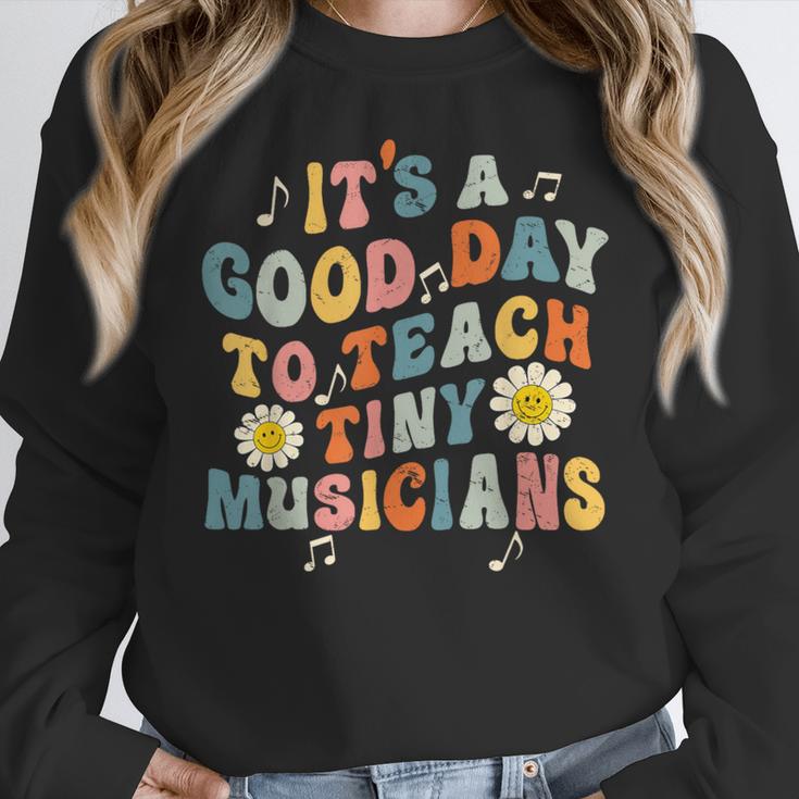 Its A Good Day To Teach Tiny Musicians Music Teacher Flower Women Crewneck Sweatshirt, funny design Its A Good Day To Teach Tiny Musicians Music Teacher Flower Women Crewneck Sweatshirt, funny design