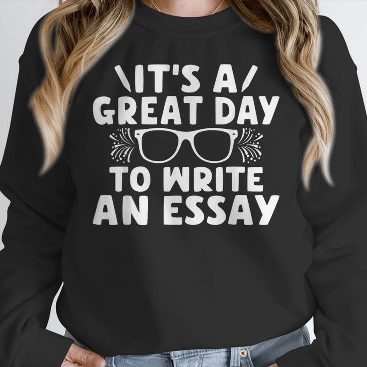 Its a Good Day To Write An Essay English Teacher Women Crewneck Sweatshirt, English Teacher Gifts, funny design Its a Good Day To Write An Essay English Teacher Women Crewneck Sweatshirt, English Teacher Gifts, funny design