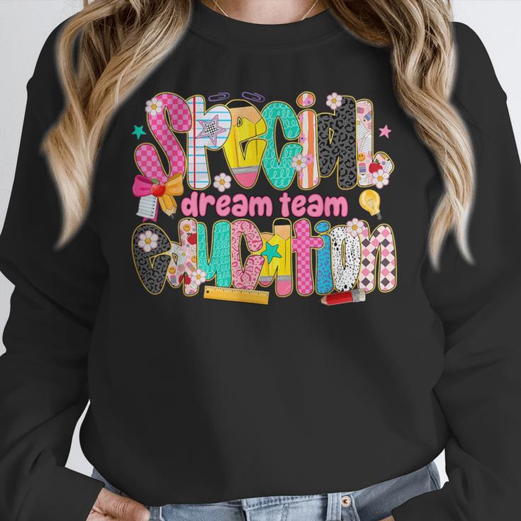 Kids Back To School Teachers Special Education Dream Team Women Crewneck Sweatshirt, funny design