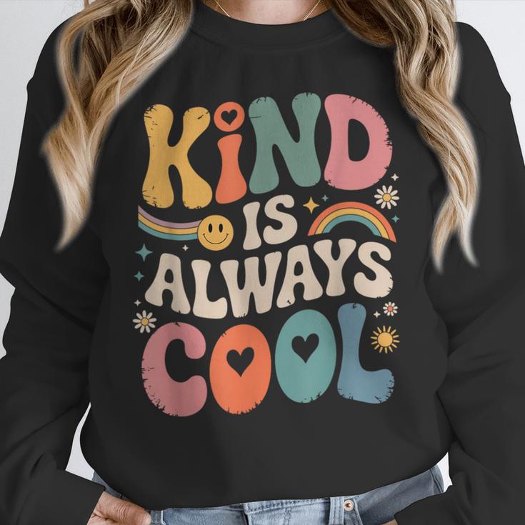 Kind Is Always Cool Teacher Graphic Tees Choose Kindness Women Crewneck Sweatshirt, funny design Kind Is Always Cool Teacher Graphic Tees Choose Kindness Women Crewneck Sweatshirt, funny design