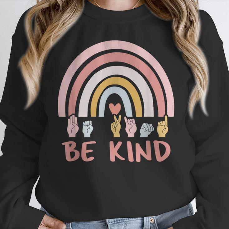 Be Kind ASL Sign Language Deaf SPED Teacher Kids Men Women Women Crewneck Sweatshirt, funny design Be Kind ASL Sign Language Deaf SPED Teacher Kids Men Women Women Crewneck Sweatshirt, funny design