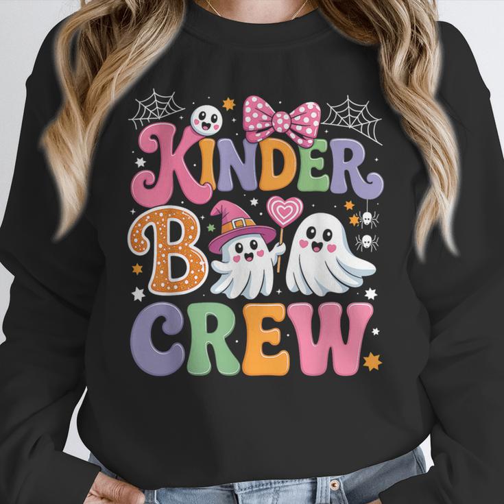 Kinder Boo Crew Kindergarten Teacher Student Halloween Women Crewneck Sweatshirt, funny design Kinder Boo Crew Kindergarten Teacher Student Halloween Women Crewneck Sweatshirt, funny design
