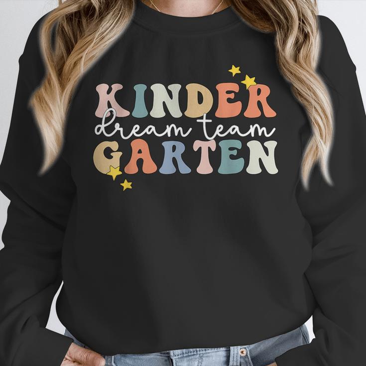 Kindergarten Dream Team Teacher Back To School Women Crewneck Sweatshirt, funny design Kindergarten Dream Team Teacher Back To School Women Crewneck Sweatshirt, funny design