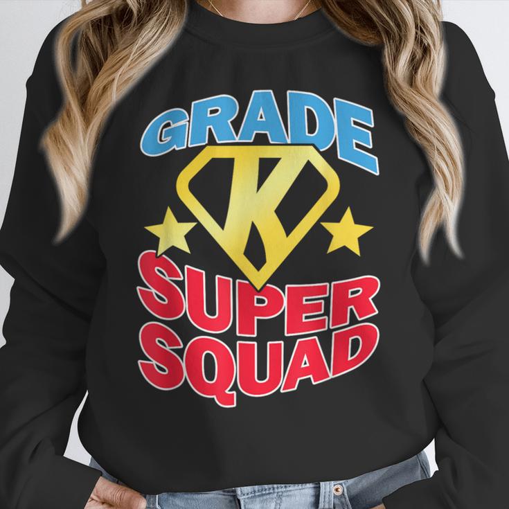 Kindergarten Super Squad Superhero Teacher Team Men Women Girls Kids Women Crewneck Sweatshirt, Super Teacher Gifts, funny design Kindergarten Super Squad Superhero Teacher Team Men Women Girls Kids Women Crewneck Sweatshirt, Super Teacher Gifts, funny design