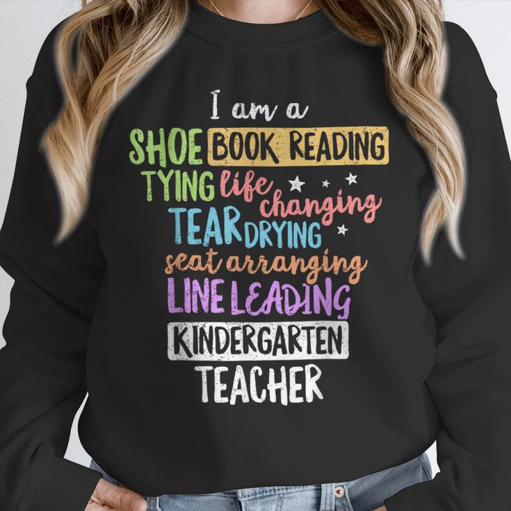 I Am A Kindergarten Teacher Shirt Creative Women Crewneck Sweatshirt, funny design