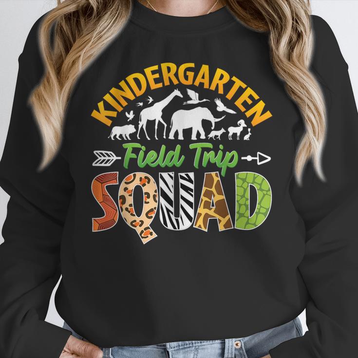 Kindergarten Zoo Field Trip Squad Matching Teacher Students Women Crewneck Sweatshirt, funny design Kindergarten Zoo Field Trip Squad Matching Teacher Students Women Crewneck Sweatshirt, funny design