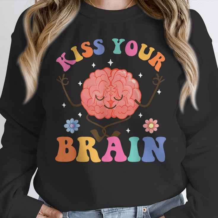 Kiss Your Brain Sped Teacher Appreciation Back To School Kid Women Crewneck Sweatshirt, funny design Kiss Your Brain Sped Teacher Appreciation Back To School Kid Women Crewneck Sweatshirt, funny design