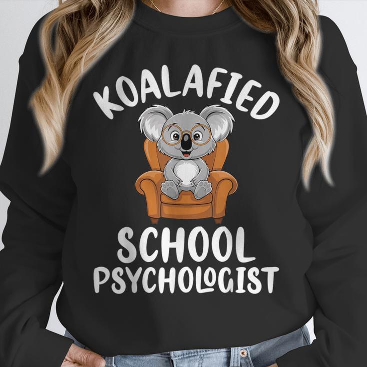 Koalafied School Psychologist Koala Lover Psychology Teacher Women Crewneck Sweatshirt, funny design Koalafied School Psychologist Koala Lover Psychology Teacher Women Crewneck Sweatshirt, funny design