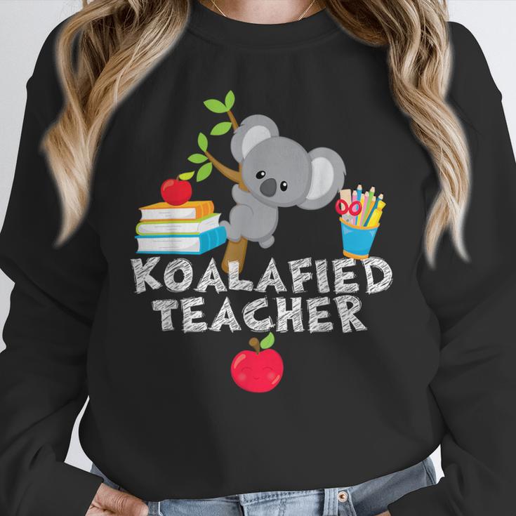 Koalafied Teacher Proud School Teacher Koala Cute T-Shirt Women Crewneck Sweatshirt, funny design Koalafied Teacher Proud School Teacher Koala Cute T-Shirt Women Crewneck Sweatshirt, funny design