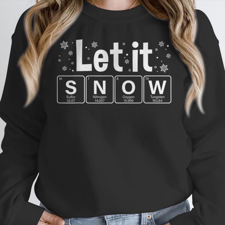 Let It Snow Christmas Pajamas Chemistry Teacher Women Crewneck Sweatshirt, funny design Let It Snow Christmas Pajamas Chemistry Teacher Women Crewneck Sweatshirt, funny design