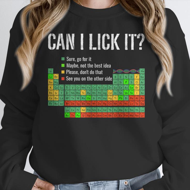 Can I Lick It Periodic Table Science Teacher Student Women Crewneck Sweatshirt, Science Teacher Gifts, funny design Can I Lick It Periodic Table Science Teacher Student Women Crewneck Sweatshirt, Science Teacher Gifts, funny design