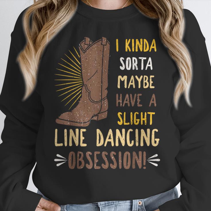 Line Dancing Choreographed Group Dancer Dance Teacher Women Crewneck Sweatshirt, funny design