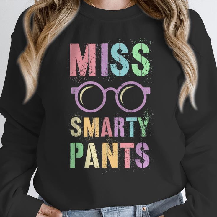 Little MISS SMARTY PANTS School Grad Teacher Last Day Women Crewneck Sweatshirt, funny design Little MISS SMARTY PANTS School Grad Teacher Last Day Women Crewneck Sweatshirt, funny design