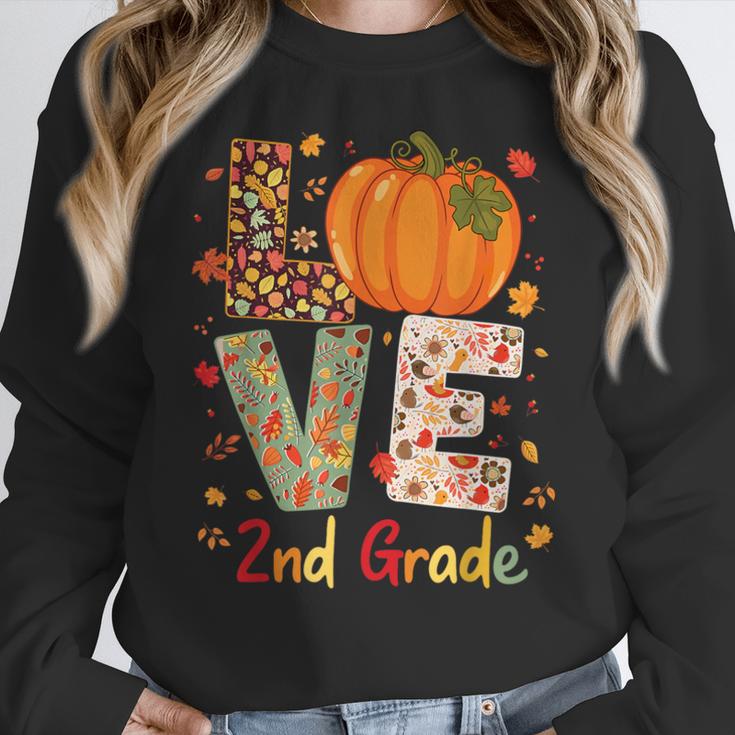 Love 2nd Grade Happy Fall Thanksgiving For 2nd Teacher For Men Women Girls Kids Women Crewneck Sweatshirt, 2nd Grade Teacher Gifts, funny design Love 2nd Grade Happy Fall Thanksgiving For 2nd Teacher For Men Women Girls Kids Women Crewneck Sweatshirt, 2nd Grade Teacher Gifts, funny design