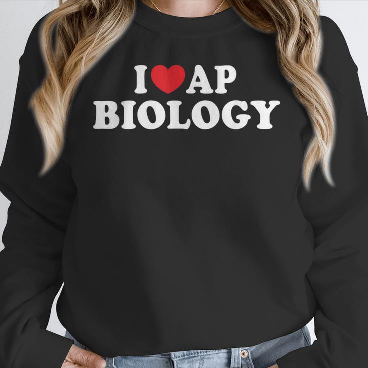 I Love AP Biology I Heart AP Biology Teachers Students For Men Women Kids Women Crewneck Sweatshirt, funny design