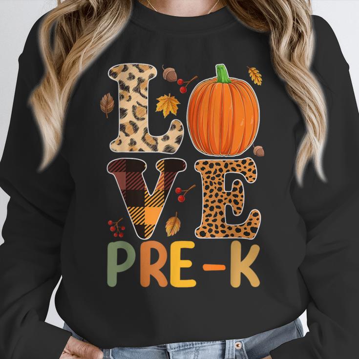 Love Pre-k Teacher Shirts Autumn Fall Pumpkin Fall Leopard Women Crewneck Sweatshirt, funny design Love Pre-k Teacher Shirts Autumn Fall Pumpkin Fall Leopard Women Crewneck Sweatshirt, funny design