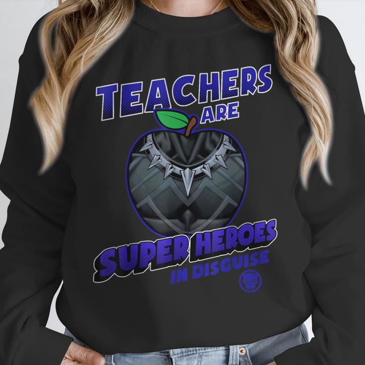 Marvel Teachers Are Super Heroes In Disguise Panther Women Crewneck Sweatshirt, funny design