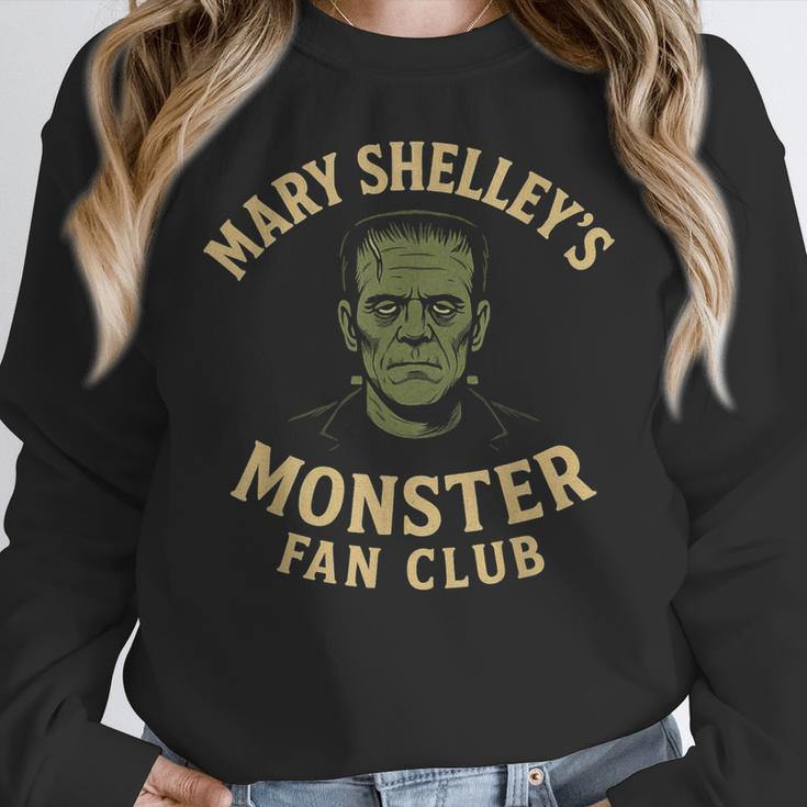 Mary Shelley's Monster Fan Club Gothic Horror Parody Women Crewneck Sweatshirt, funny design
