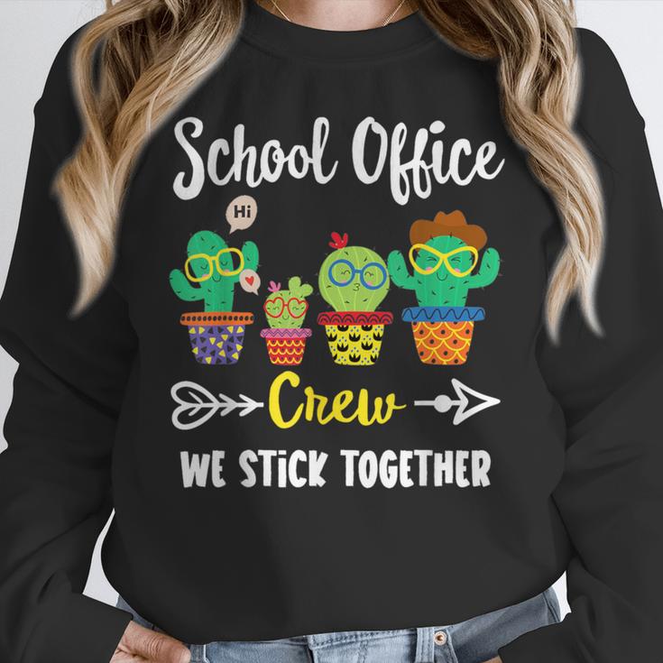 Matching Teacher Back To School School Office Crew Cactus Team School Office Squad Women Crewneck Sweatshirt, funny design Matching Teacher Back To School School Office Crew Cactus Team School Office Squad Women Crewneck Sweatshirt, funny design