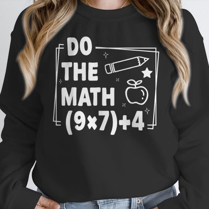 Do The Math 67 Meme PEMDAS Elementary Teacher Joke Women Crewneck Sweatshirt, funny design Do The Math 67 Meme PEMDAS Elementary Teacher Joke Women Crewneck Sweatshirt, funny design