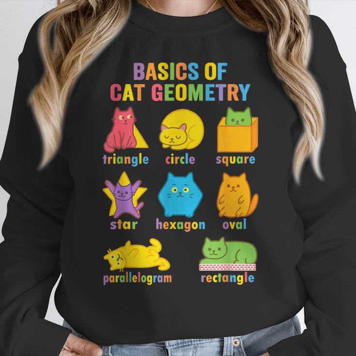 Math Cat Geometry Back To School Mathematics Teacher Women Crewneck Sweatshirt, funny design Math Cat Geometry Back To School Mathematics Teacher Women Crewneck Sweatshirt, funny design