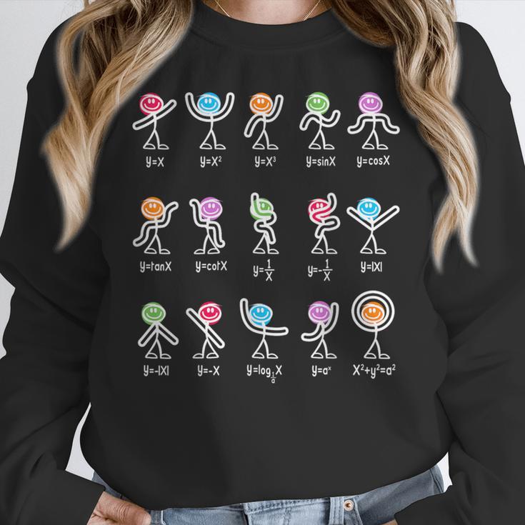 Math Equation Figures Algebra Dance Nerdy Teacher Joke For Men Women Girls Kids Women Crewneck Sweatshirt, funny design