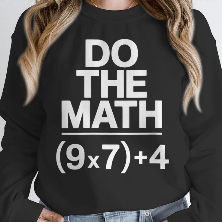 Do The Math Equation Thanksgiving Teacher 67 Six Seven 6 7 Women Crewneck Sweatshirt, funny design