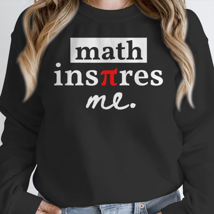 Math Inspires Me Spelled With Pi Day Teacher Women Crewneck Sweatshirt, funny design Math Inspires Me Spelled With Pi Day Teacher Women Crewneck Sweatshirt, funny design
