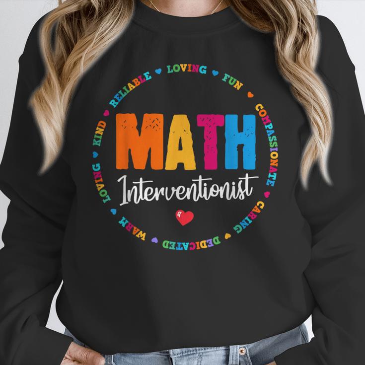 Math Interventionist Teacher Coach Squad Mathematics STEM Women Crewneck Sweatshirt, funny design Math Interventionist Teacher Coach Squad Mathematics STEM Women Crewneck Sweatshirt, funny design
