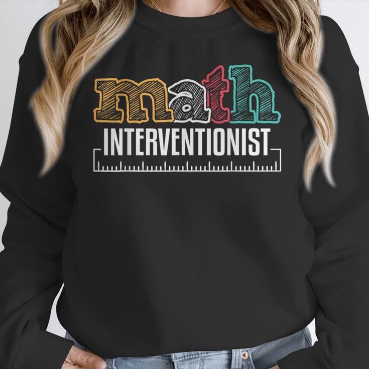 Math Interventionist Teacher Mathematics Women Crewneck Sweatshirt, funny design Math Interventionist Teacher Mathematics Women Crewneck Sweatshirt, funny design