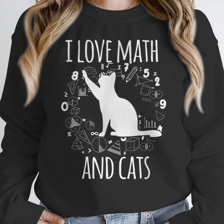 Math Nerd Math Teacher Cat Lover I Love Math And Cats Women Crewneck Sweatshirt, funny design Math Nerd Math Teacher Cat Lover I Love Math And Cats Women Crewneck Sweatshirt, funny design